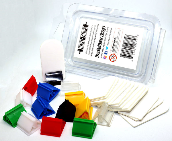Hero Grips - 14 Pack Multi-colored Stands with Blank Die Cut Cards