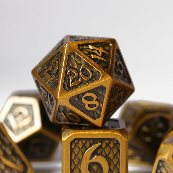 7pc RPG Set - Drakona Eldric Electrum