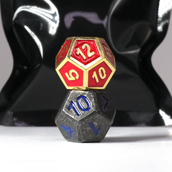 Mystery 2d12 Set - Metal Duality Dice