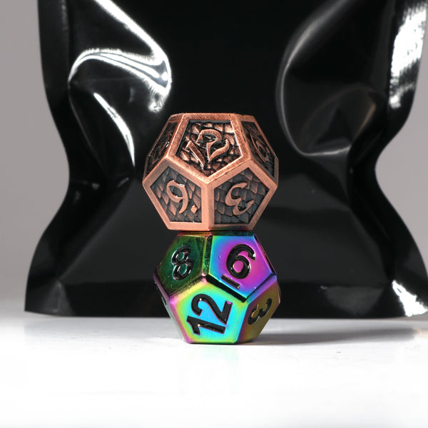 Mystery 2d12 Set - Metal Duality Dice