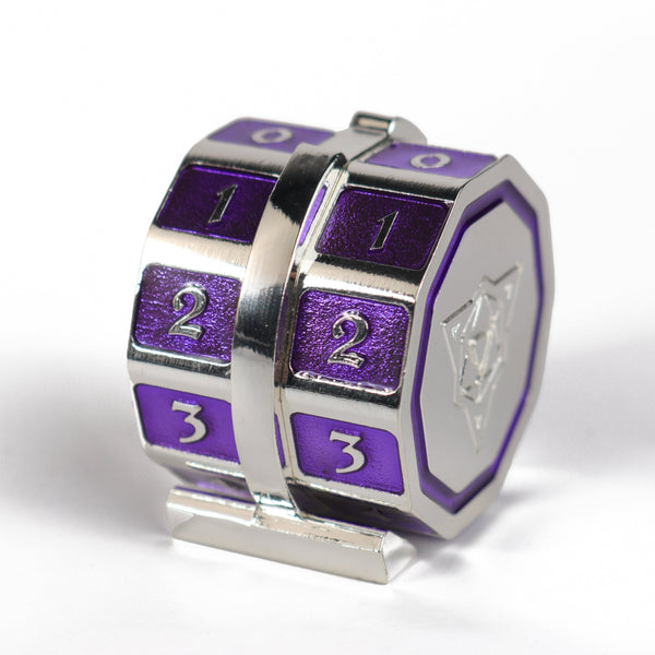 Purple and silver LifeLink Life Counter for TCG