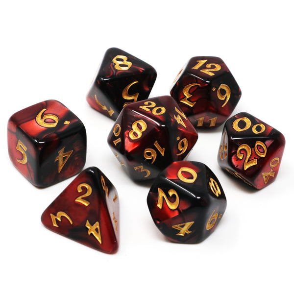 7pc RPG Set - Elessia Kybr - Inquisitor with Gold
