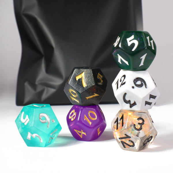 Mystery 6d12 Set - Polymer Duality Dice
