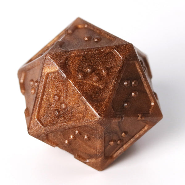 7pc RPG Set - DOTS Braille Acrylic - Molten Bronze